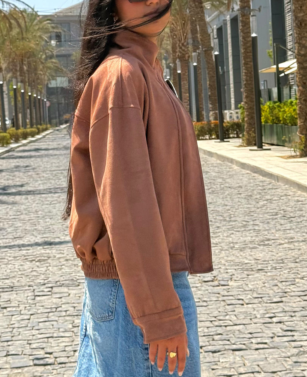Suede Cropped Jacket