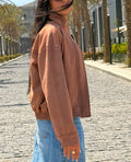 Suede Cropped Jacket