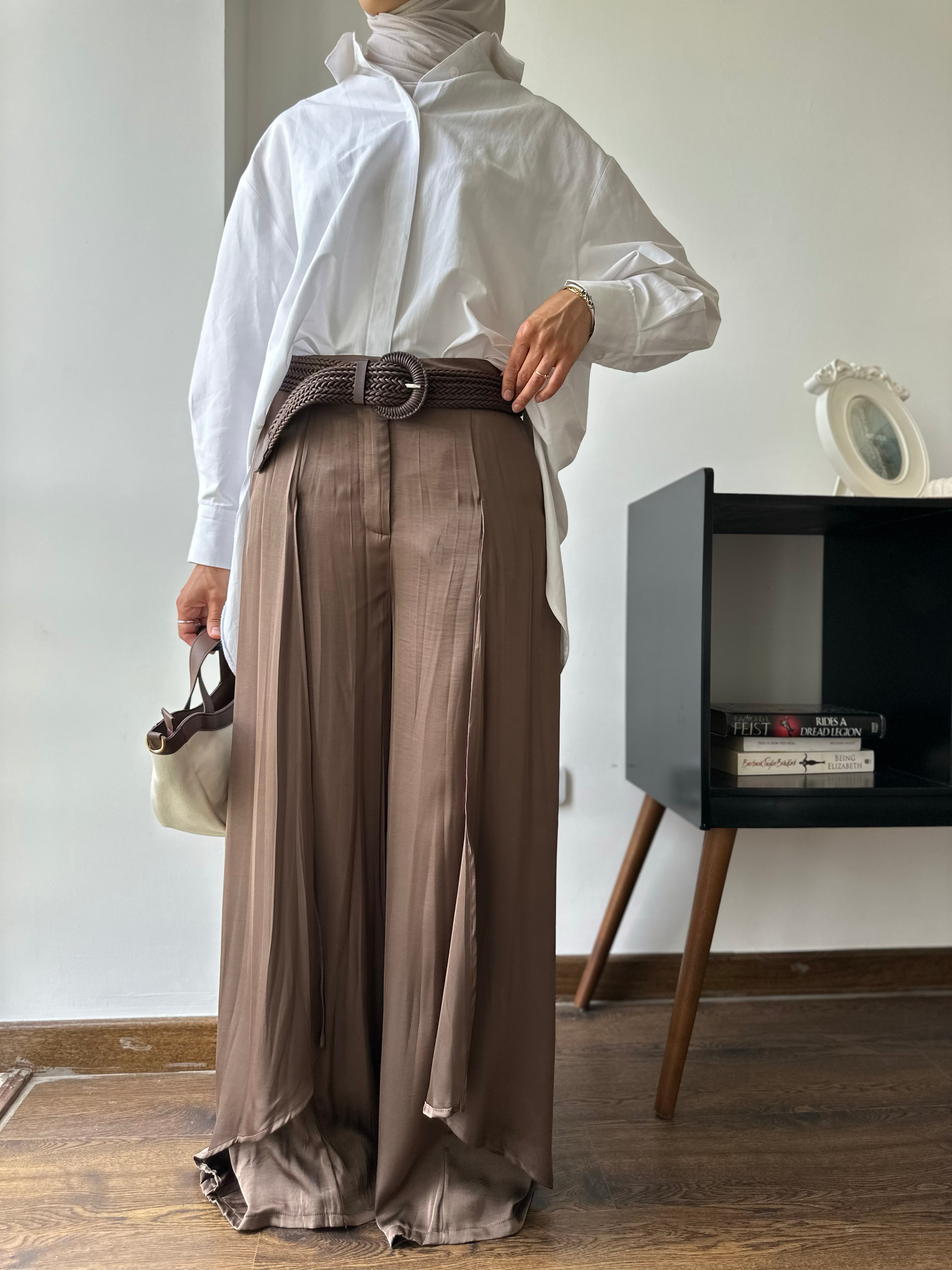Satin flow pants