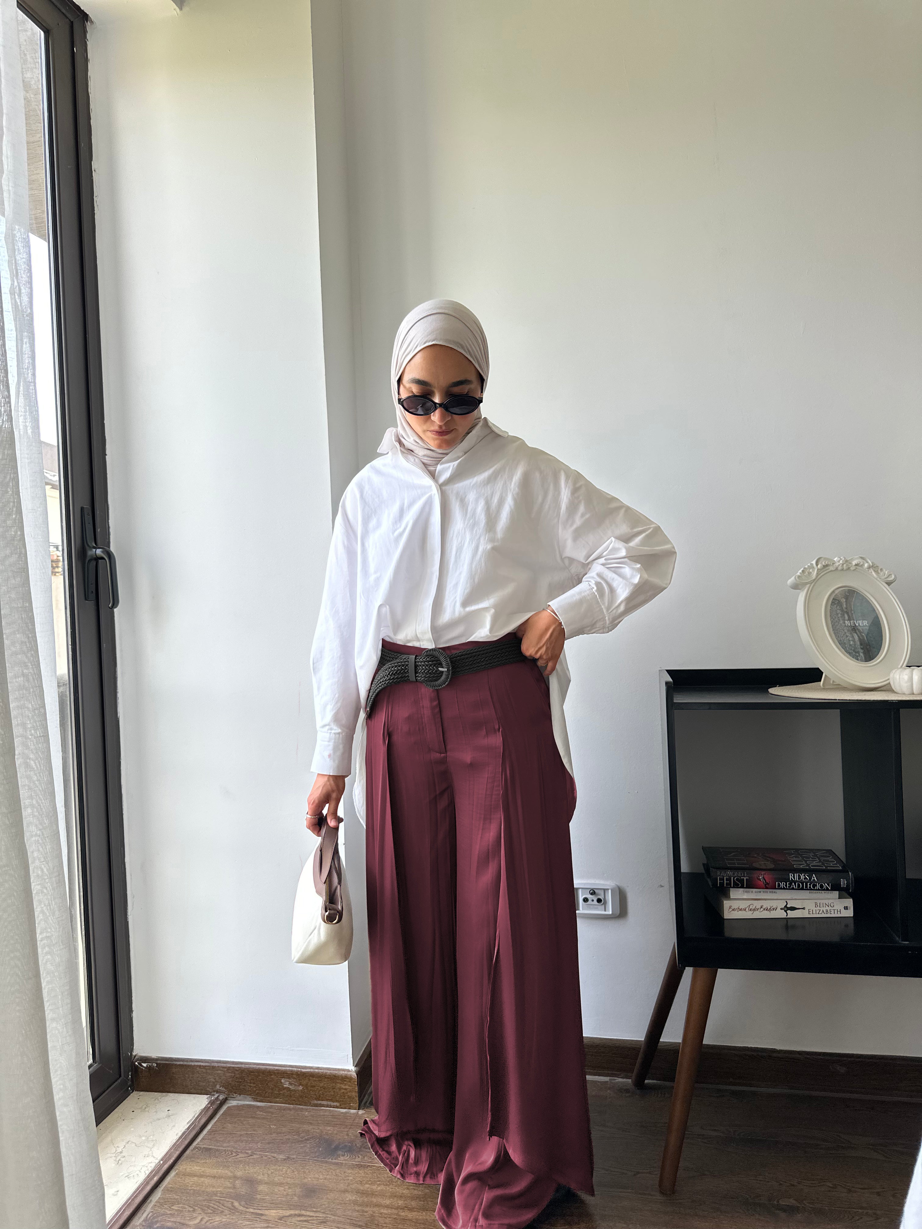 Satin flow pants