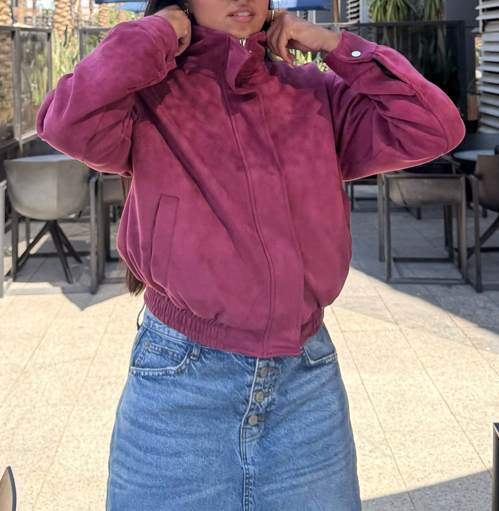 Suede Cropped Jacket