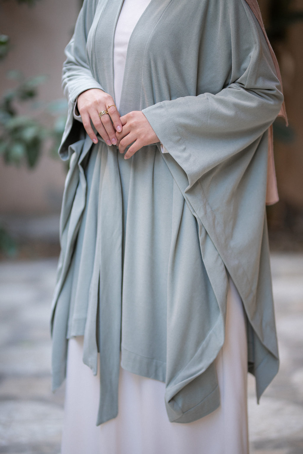 Knit poncho
