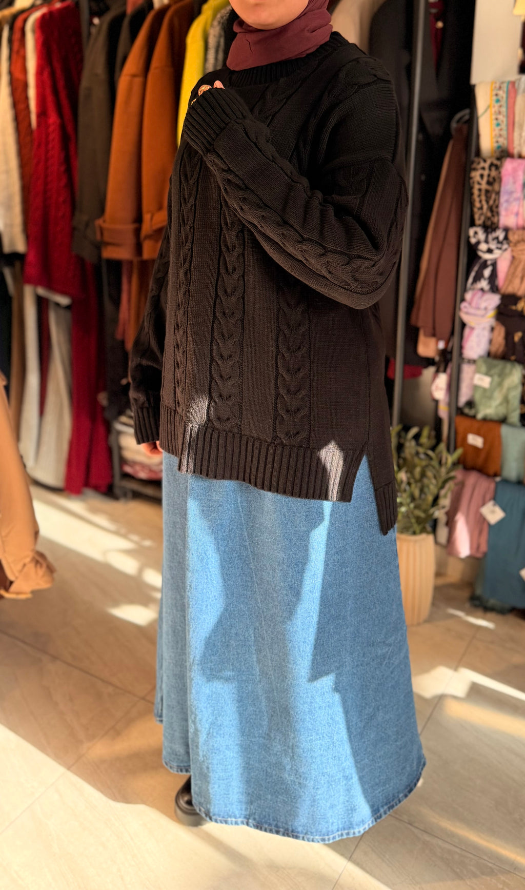 Cloche Denim Skirt