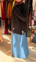 Cloche Denim Skirt